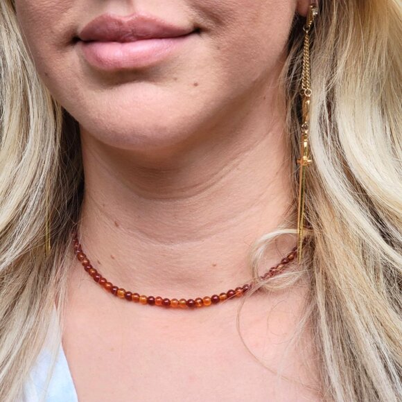 Carnelian Gemstone Necklace - You select your perfect length! - Healing Stone - Picture 3 of 10